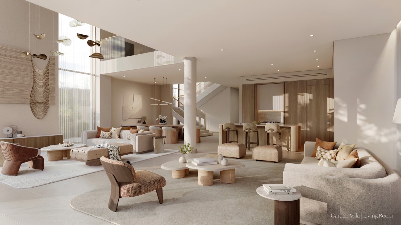 Garden villa · living room — Bay Estate, Dubai Islands