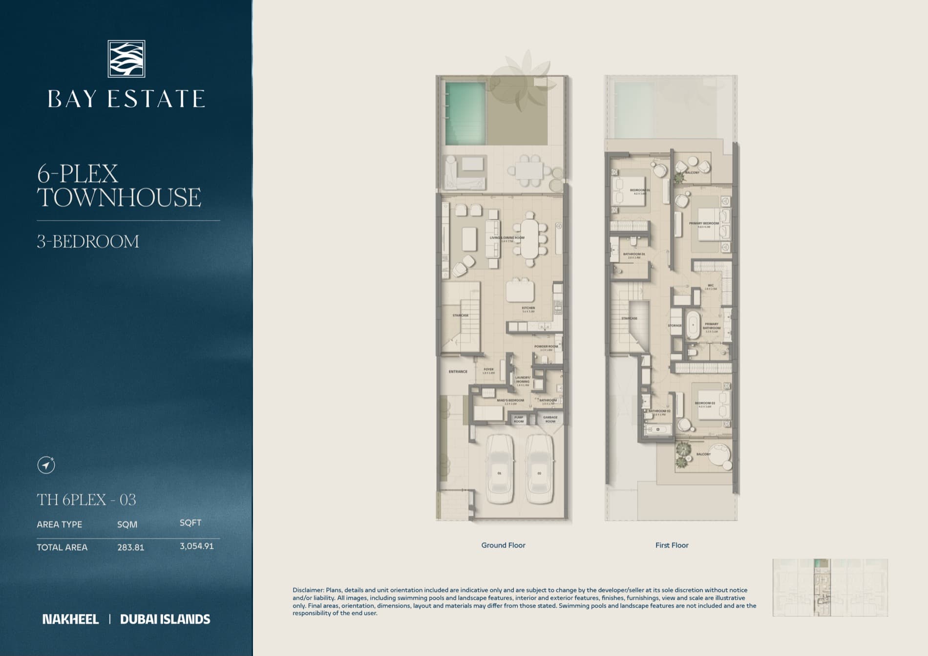 Bay Estate floor plan TH 6PLEX-03 — available on request