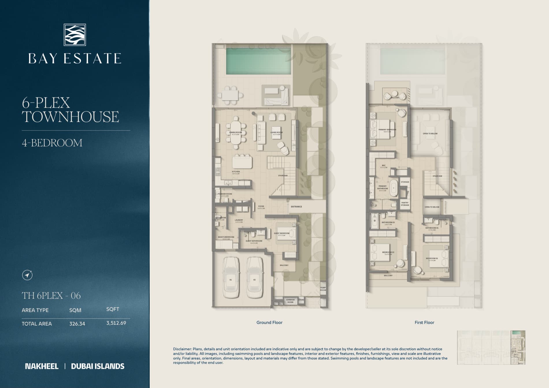 Bay Estate floor plan TH 6PLEX-06 — available on request